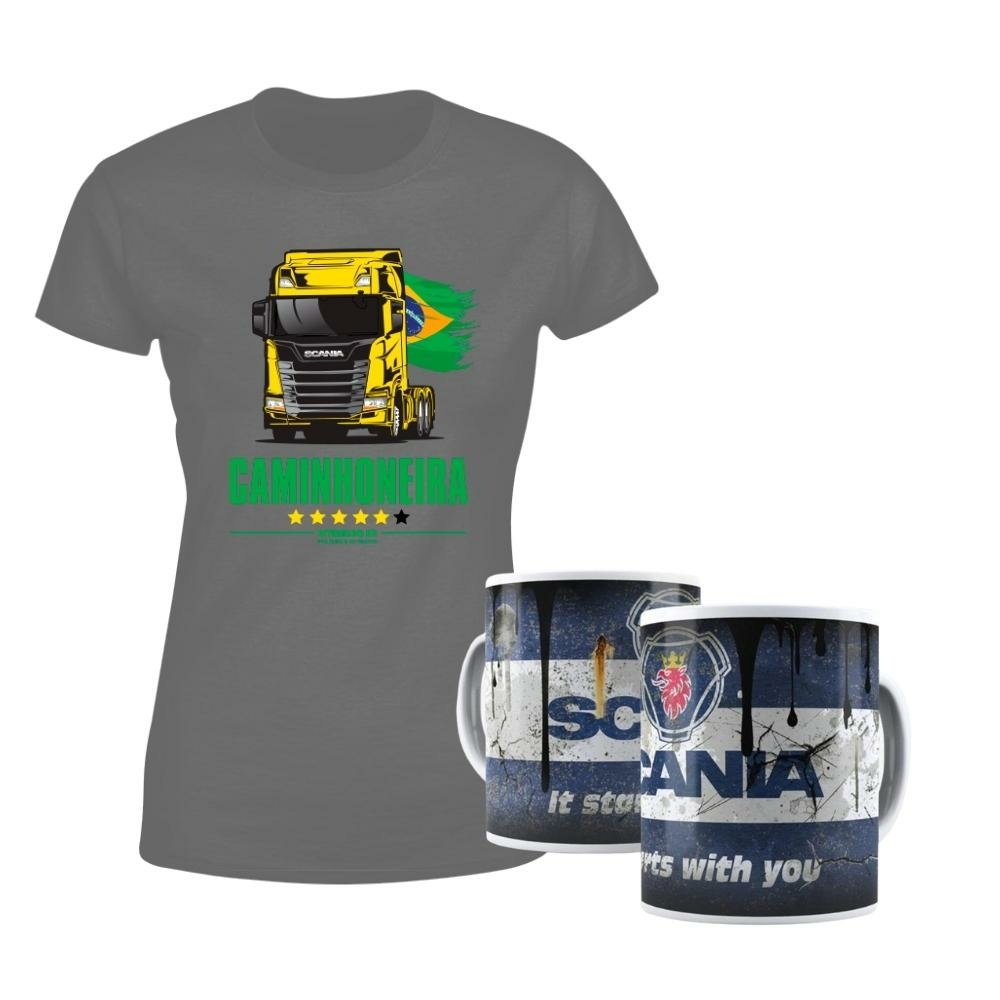 Camiseta Masculino Scania Arqueado Amarelo