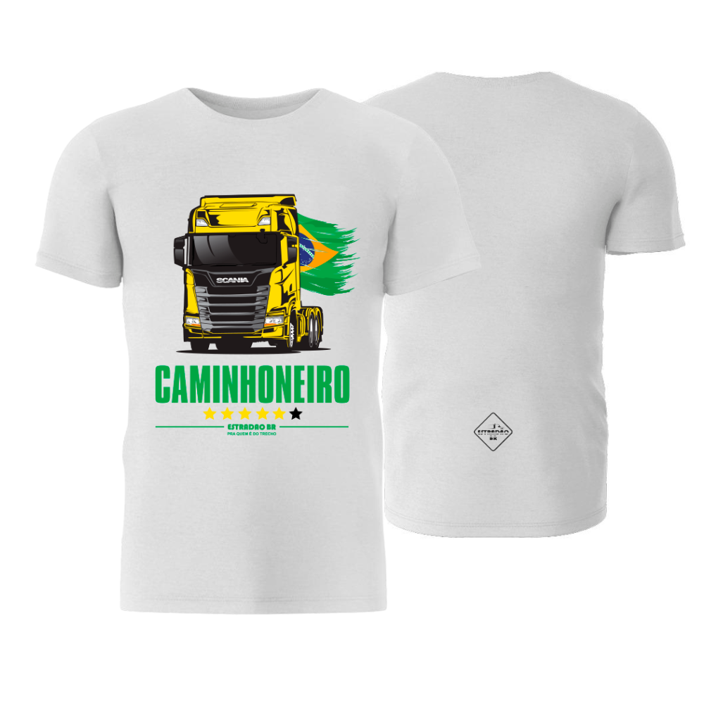 Camiseta Masculino Scania Arqueado Amarelo