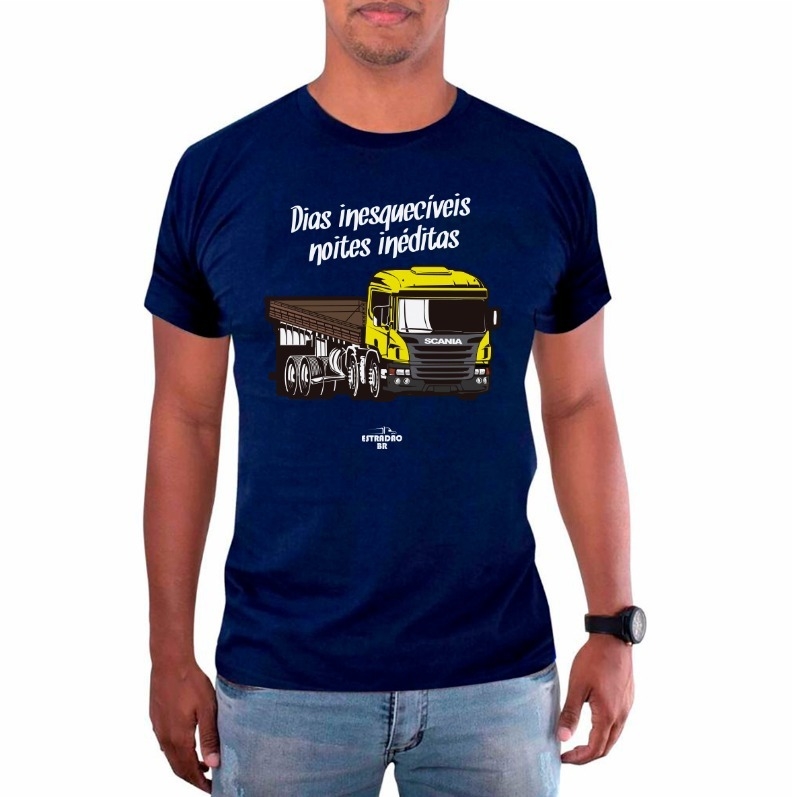 Camiseta Masculino Scania Arqueado Amarelo