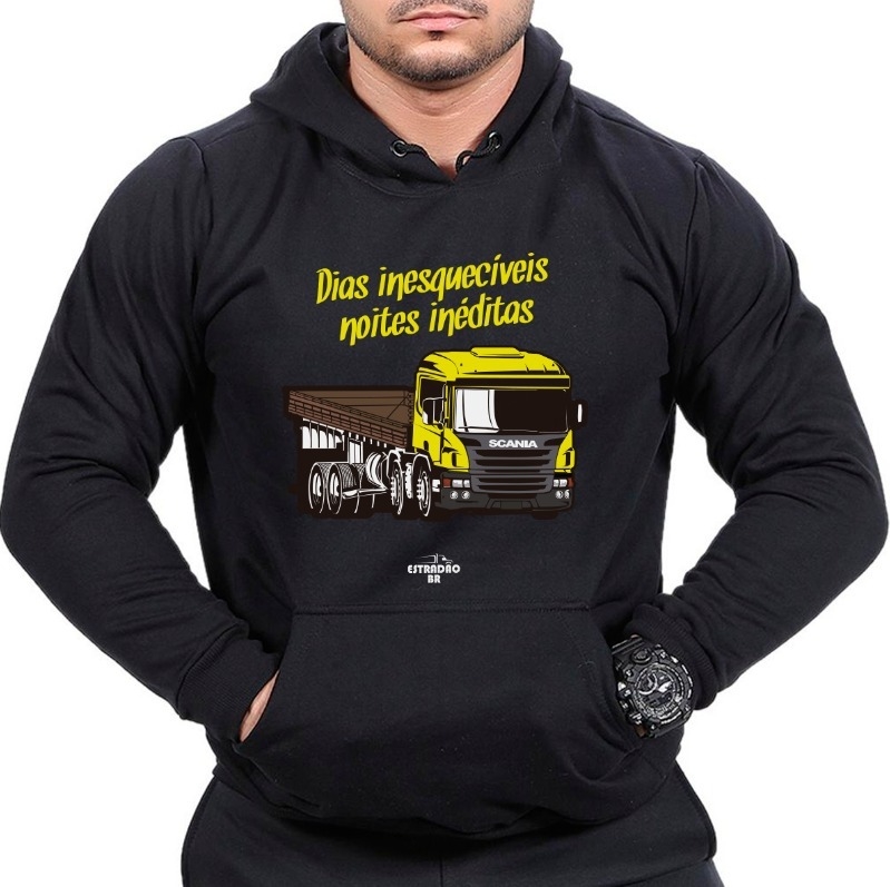 Moletom Masculino Scania Arqueado Amarelo