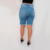 Bermuda Jeans Feminina Casual Com Barra Desfiada Lançamento - Crisconf-Vestuários e Acessórios