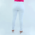 Calça Sarja Feminina Branca Skinny Cintura Media Novidade - Crisconf-Vestuários e Acessórios