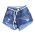 Short Jeans Feminino Cintura Alta Com Cinto Cordão Novidade na internet