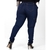 Imagem do Calça Jeans Escura Cargo Plus Size Cintura Alta Com Bolsos