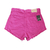 Short Jeans Feminino Barra Desfiada Color Com Destroyed