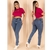 Calça Feminina Skinny Jeans Lisa Cintura Alta Com Laycra - loja online