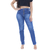 Calça Jeans Feminina Skinny Barra Desfiada Fecho Botões - loja online