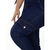 Calça Jeans Escura Cargo Plus Size Cintura Alta Com Bolsos - comprar online