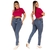 Calça Feminina Skinny Jeans Lisa Cintura Alta Com Laycra - Crisconf-Vestuários e Acessórios