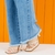 Calça Jeans Wide Leg Feminina Com Aplicação Em Pedras - Crisconf-Vestuários e Acessórios