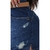 Short Jeans Feminino Curto Barra Feita Com Destroyed Miller - Crisconf-Vestuários e Acessórios