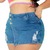 Short Saia Jeans Plus Size Curto Assimétrico Lançamento na internet