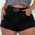 Short Jeans Preto Plus Size Feminino Barra Feita Com Cinto - comprar online
