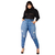 Calça Jogger Feminina Plus Size Jean Lançamento Cintura Alta