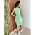 Imagem do Vestido Canelado Midi Listrado Gola Redonda Cavado