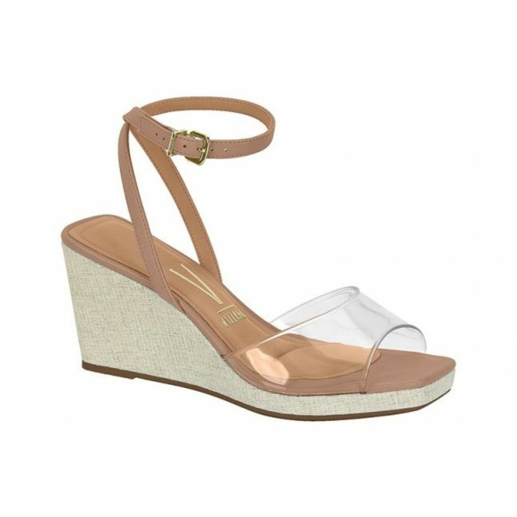 Sand lia Feminina Anabela Plataforma Tira De Vinil Vizzano