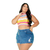 Short Saia Jeans Plus Size Curto Assimétrico Lançamento - Crisconf-Vestuários e Acessórios