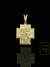 Pingente Cruz com Perfil de Cristo Banhado a Ouro 18K na internet