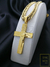 Kit Grumet Duplo Corrente 70cm 7mm + Pulseira + Pingente Oração Pai Nosso em Alto Relevo Banhado a Ouro 18K - comprar online