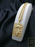 Corrente Cadeado 70cm 4mm Fecho Gaveta Banhada a Ouro 18K + Pingente Placa Vazada com Perfil de Cristo - SYNC MORE JOIAS