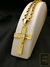 Kit Tijolinho Corrente 70cm 5mm + Pulseira + Pingente Cruz Oração Pai Nosso Banhado a Ouro 18K - comprar online