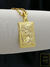 Pingente Placa com Perfil de Cristo Banhado a Ouro 18K - comprar online