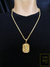 Imagem do Corrente cadeado 70cm 5mm Fecho Gaveta Banhada a Ouro 18K + Pingente Placa com Face de Cristo 4D Cravejado