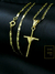 Corrente Piastrine 2,5mm Fecho Tradicional + Pingente Cruz Manto Amarrada Banhado a Ouro 18K na internet