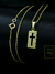 Corrente Veneziana 1mm Fecho Tradicional + Pingente Placa Retangular Cruz Vazada Banhado a Ouro 18K na internet