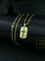 Corrente Cadeado Alongado 2,5mm Fecho Tradicional + Pingente Placa Arredondada Cruz Vazada Banhada a Ouro 18K na internet