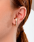 Brinco Ear Hook com Texturas Dourado Banhado a Ouro 18k