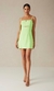 VESTIDO CURTO CREPE RECORTES VERT