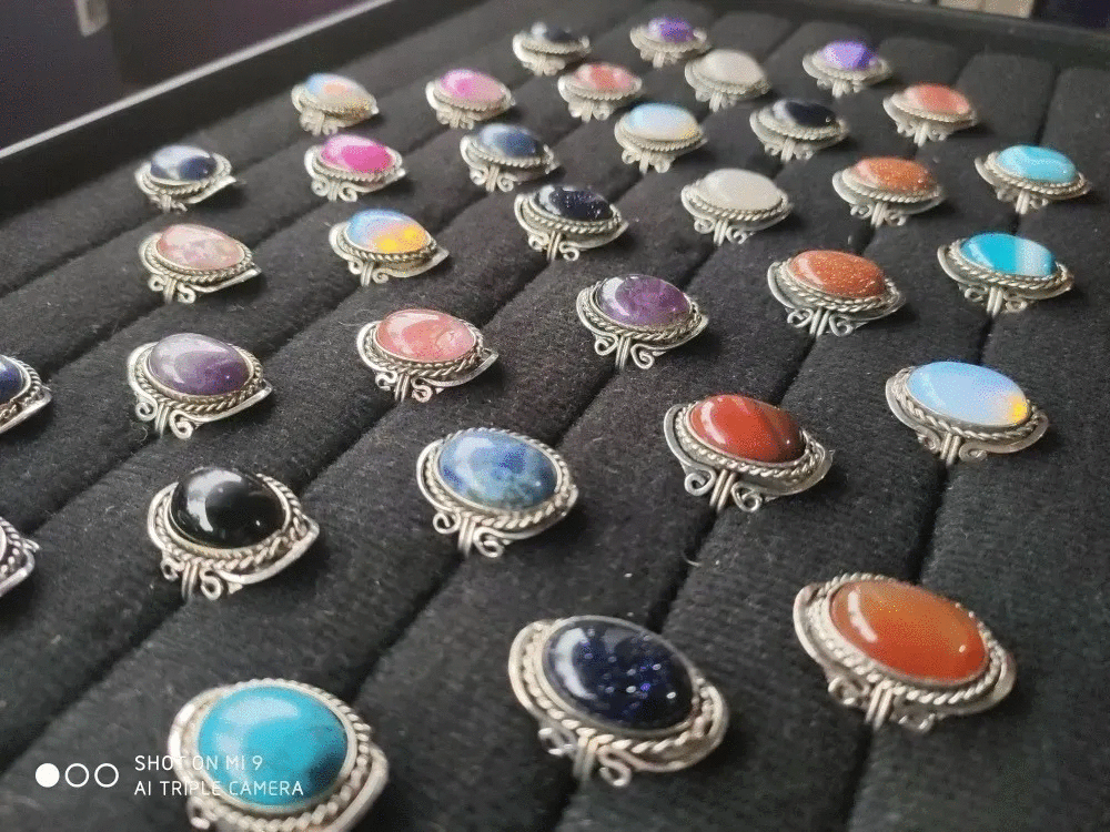 ANILLOS ALPACA PIEDRAS SEMI PRECIOSAS