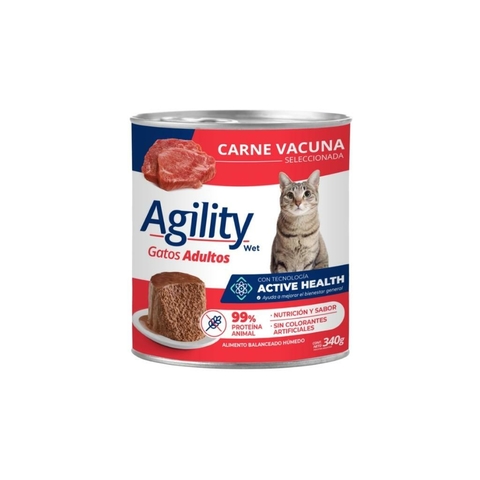 AGILITY HUMEDO PARA GATOS CARNE VACUNA