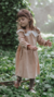 Vestido Rosa Ocre- Cuello baby - comprar online