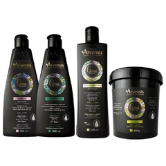 Kit Arvensis Cachos Shampoo Cond Ativ Crespo 500ml Masc 450g