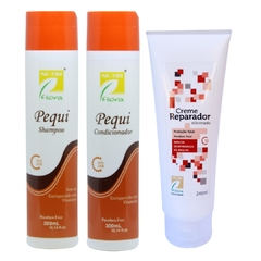 Kit Nutriflora Pequi Shampoo Condicionador Creme Reparador