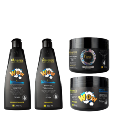 Kit Arvensis Shampoo, Condicionador e Máscara Força E Crescimento Wow + Geleia Suave Fixação Cachos 250g