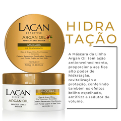 Kit Lacan Argan Oil Shampoo Condicionador Leave In Mascara - loja online