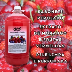 Sabonete Líquido Perolado Morango Frutas Vermelhas 1,9l Dex - Beleza Marcante Cosméticos