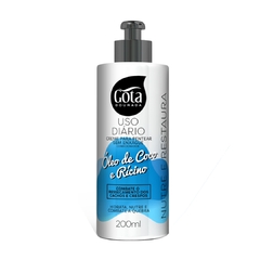 Kit Gota Óleo de Coco e Rícino Shampoo Condicionador Creme - Beleza Marcante Cosméticos