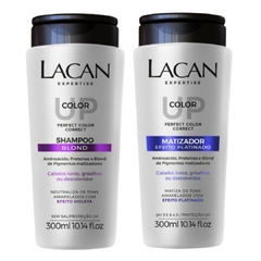 Kit Lacan Color Up Shampoo Blond Matizador Efeito Platinado