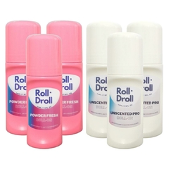 Kit Roll Droll 3 Desodorante Powder + 3 Desodorante Branco