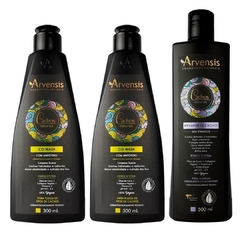 Kit Arvensis Cachos Naturais - 2 Co-wash 300ml + 1 Ativador de Cachos Ondulados 500gr