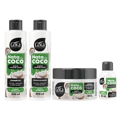 Kit Gota Nata de Coco Shampoo Condicionador Mascara Óleo