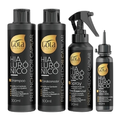 Kit Gota Hialurônico Shampoo Condicionador Spray Tônico