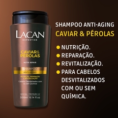 Shampoo Anti-idade Caviar & Perolas Nutri Repair Lacan 300ml na internet