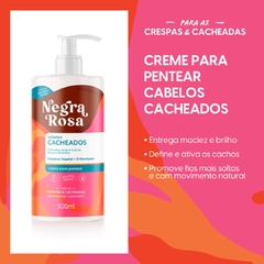 Creme de Pentear Cabelos Cacheados Negra Rosa 500ml - Beleza Marcante Cosméticos