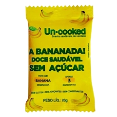 Kit Uncooked 12 Bananada Vegana Sem Açúcar Glutem Lactose 20g - comprar online