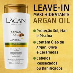 Kit Lacan Argan Sh + Cond + Leave-in + Mascara + Serum 55ml - Beleza Marcante Cosméticos